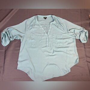 Torrid Harper Blouse – Women’s Size 2 (2X) – Aqua Blue